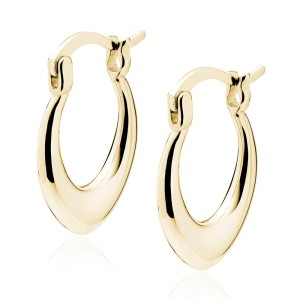 Cercei argint 13mm placati cu aur galben DiAmanti Z2223DG-DIA (Argint 925‰ 2,5 g.)